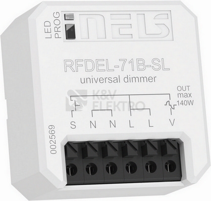 Obrázek produktu  Bezdrátový stmívač INELS Elko EP RFDEL-71B-SL univerzal R,L,C,LED,ESL 0