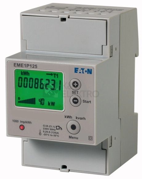 Obrázek produktu Elektroměr EATON EME3P80MID třífázový cejchovaný dvojtarif 0