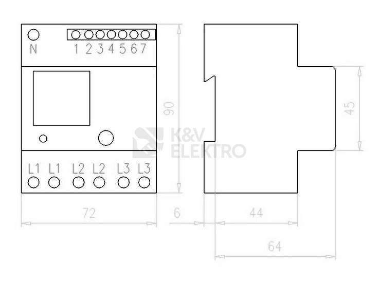 Obrázek produktu Elektroměr EATON EME3P80MID třífázový cejchovaný dvojtarif 1