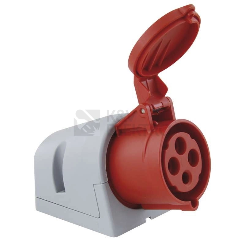 Obrázek produktu Zásuvka nástěnná PCE 124-6TT 32A 4P 400V 6h IP44 0