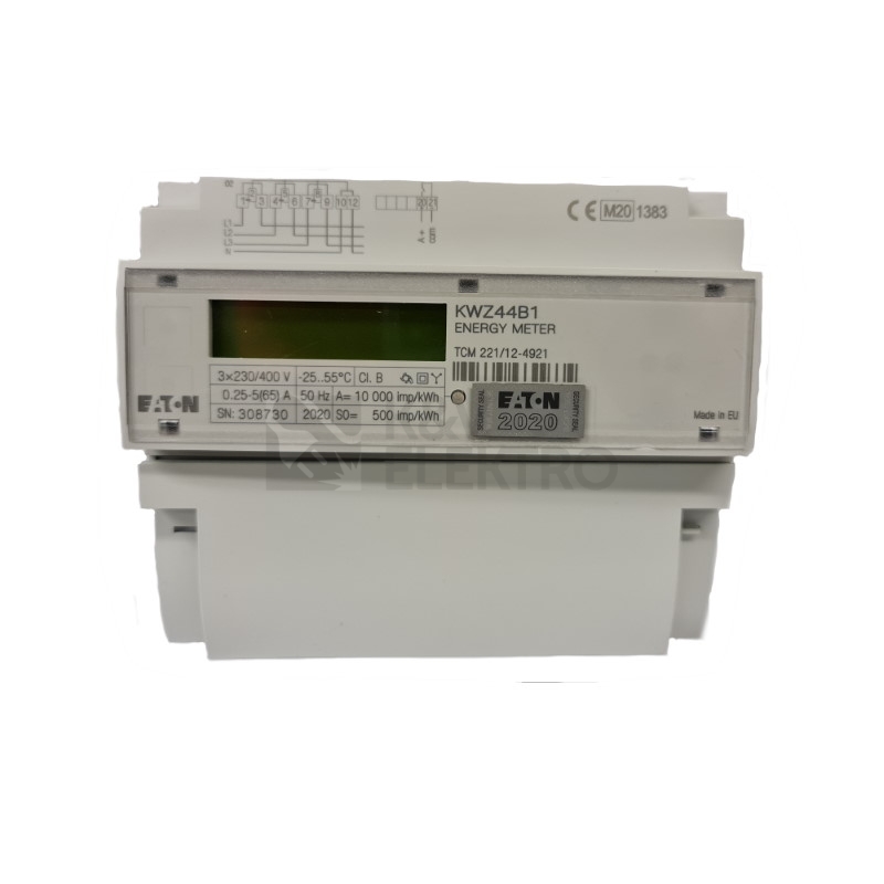 Obrázek produktu  Elektroměr EATON KWZ44B1 999201867 cejchovaný MID 3x230/400V přímý do 65A 1-sazba 0