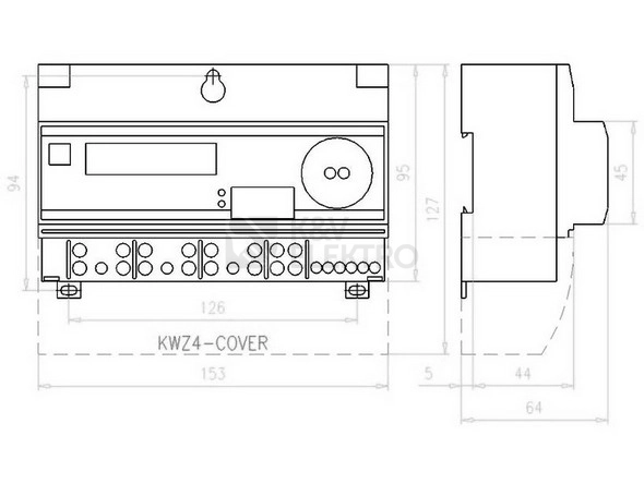 Obrázek produktu Elektroměr EATON KWZ44B1 999201867 cejchovaný MID 3x230/400V přímý do 65A 1-sazba 4