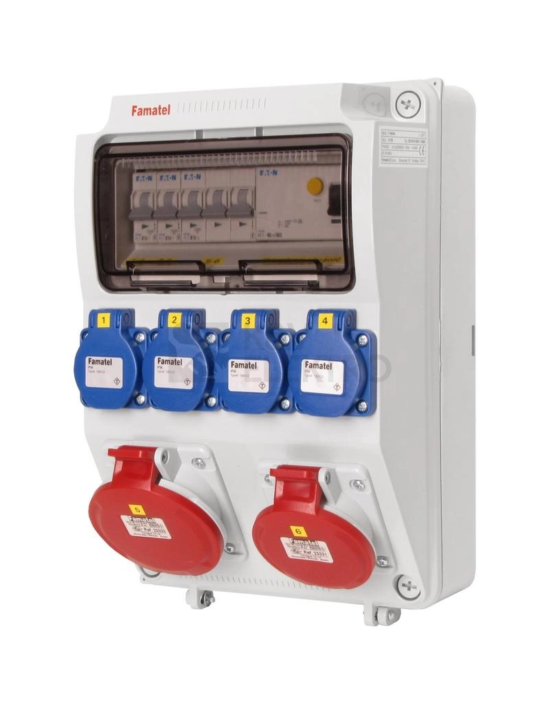 Obrázek produktu Zásuvková skříň Famatel ZSF V1116 IP54 jištěná s chráničem 0