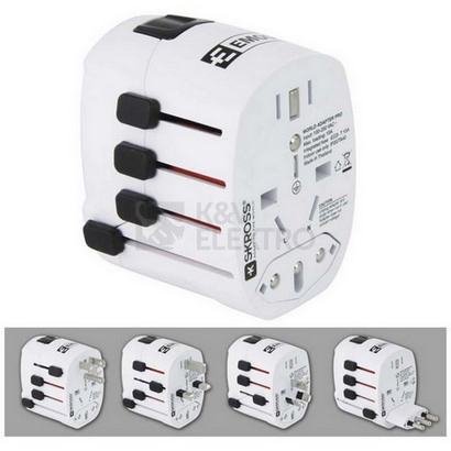 Obrázek produktu Adaptér/redukce cestovní EMOS P0056 (pro Evropany v zahraničí) 2