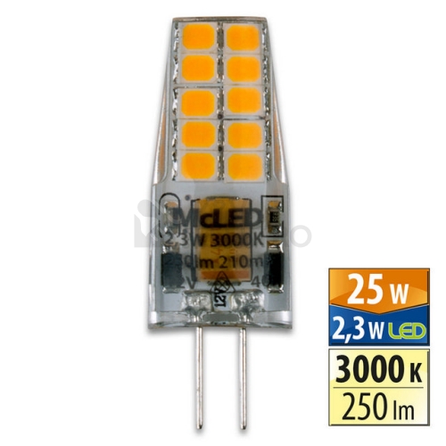 LED žárovka G4 McLED 2,5W (20W) teplá bílá (3000K) 12V ML-325.003.92.0
