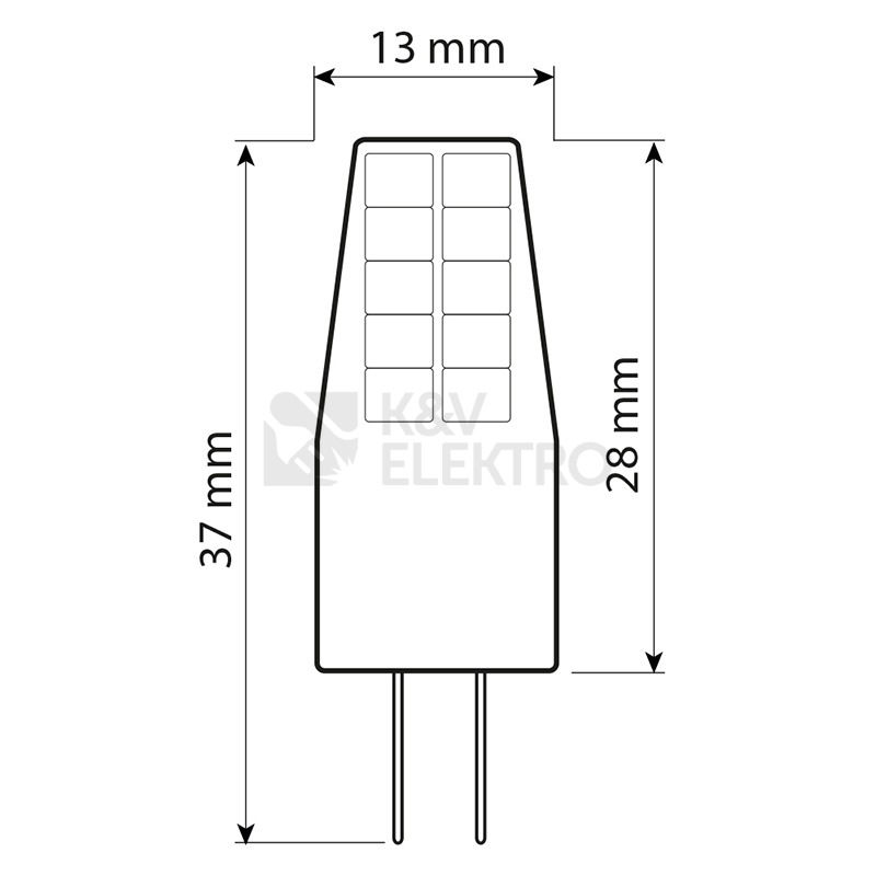 Obrázek produktu  LED žárovka G4 McLED 2,5W (25W) teplá bílá (3000K) 12V ML-325.003.92.0 1