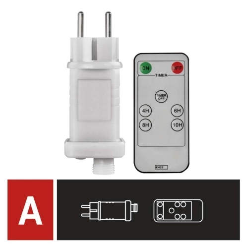 Napájecí zdroj EMOS Connecting D1ZW02 ZY2300R pro spojovací LED vánoční řetěz s dálkovým ovladačem bez kabelu (obrázek 7)