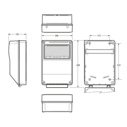 Zásuvková skříň Famatel ZSF V310 IP54 jištěná s chráničem