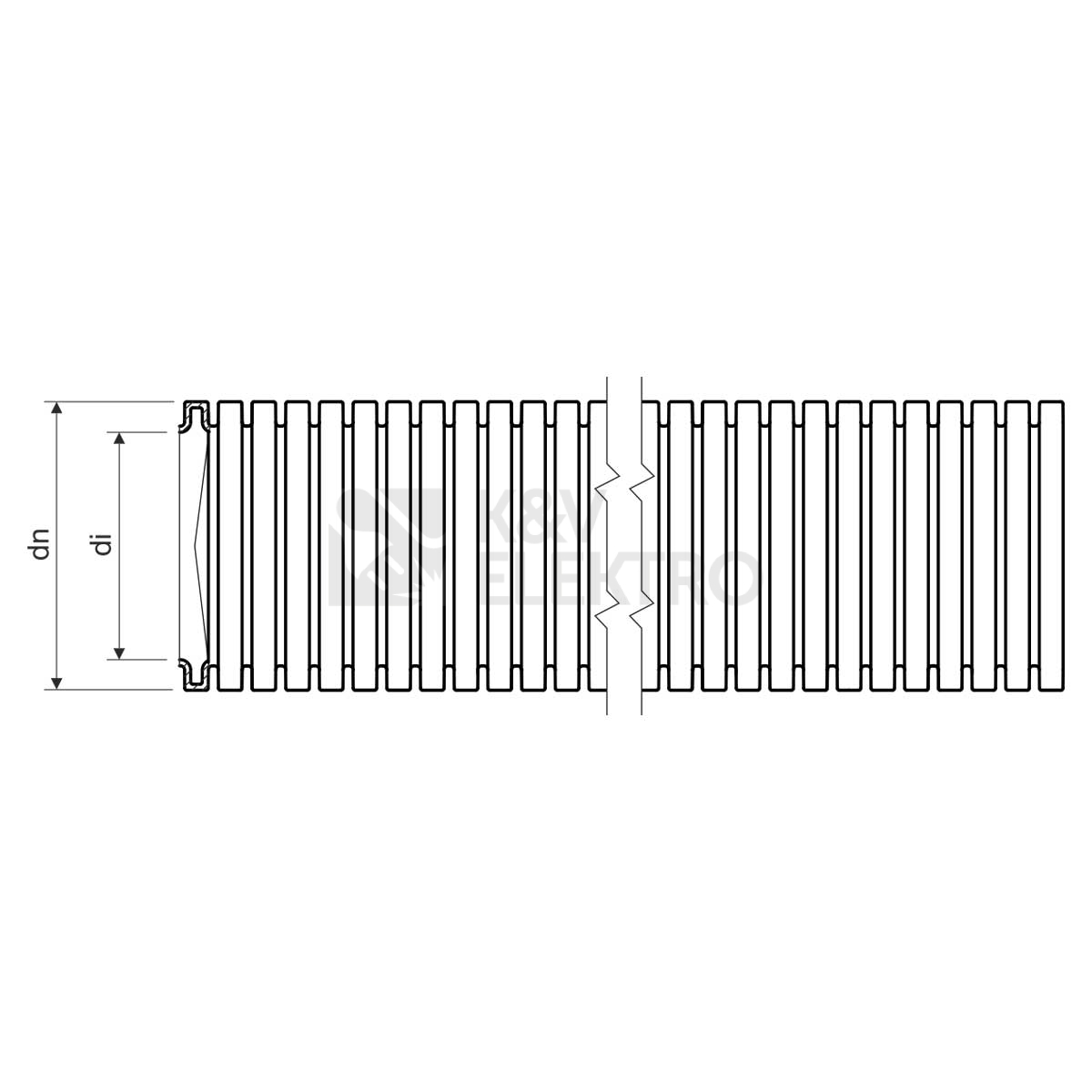 Obrázek produktu Husí krk trubka LPE-1 2332 32mm černá (50m) 1