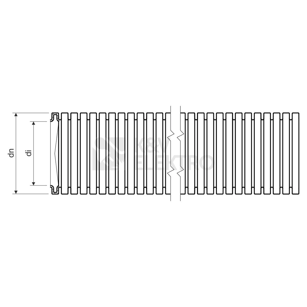 Obrázek produktu Husí krk trubka LPE-1 2332 32mm černá (50m) 1