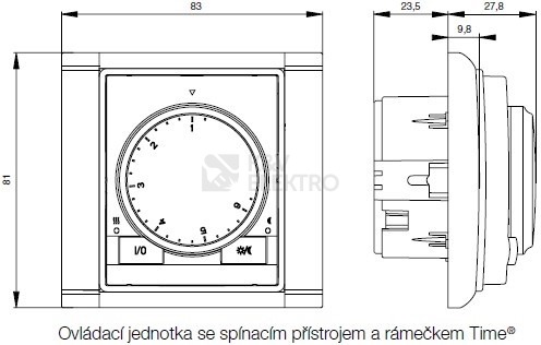 Obrázek produktu  ABB Element,Time termostat bílá/ledová bílá otočný 3292E-A10101 01 1