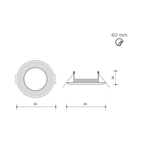 Podhledové svítidlo Panlux PPD-R50/NB nikl broušený(nerez)