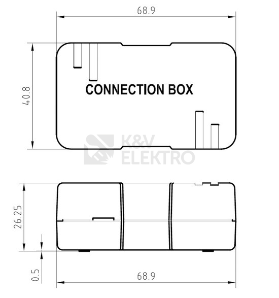 Obrázek produktu  Spojovací box Solarix KRJS45-VEB6 CAT6 STP LSA+/Krone 1