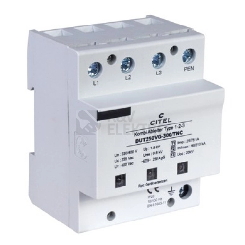 Svodič přepětí CITEL DUT250VG-300TNC 3588