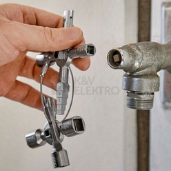 Obrázek produktu Klička na zámky rozvaděčů Knipex 00 11 01 multifunkční 15
