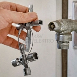 Obrázek produktu Klička na zámky rozvaděčů Knipex 00 11 01 multifunkční 15