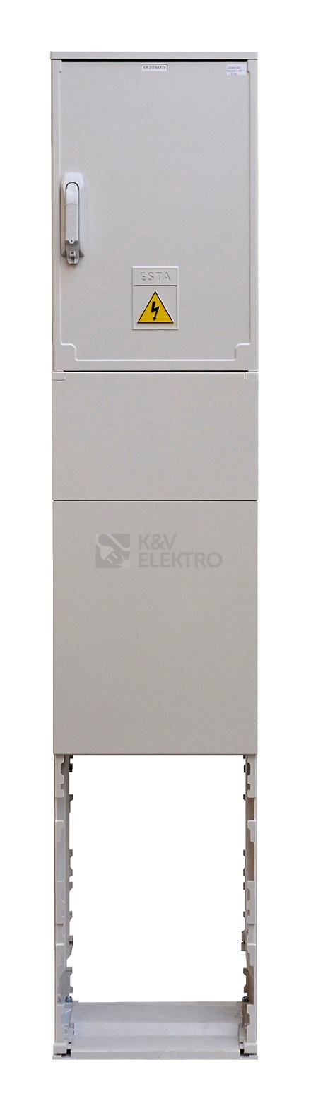 Obrázek produktu  Elektroměrový rozvaděč ESTA ER 212/NKP7P 03019 stoják šedý pro ČEZ, EGD (E.ON) 0