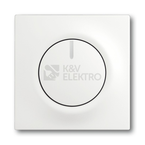 ABB Impuls kryt stmívače s otočným ovládáním, s upevňovací maticí mechová bílá 6599-0-2970 (2CKA006599A2970)