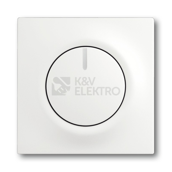Obrázek produktu ABB Impuls kryt stmívače s otočným ovládáním, s upevňovací maticí mechová bílá 6599-0-2970 (2CKA006599A2970) 0