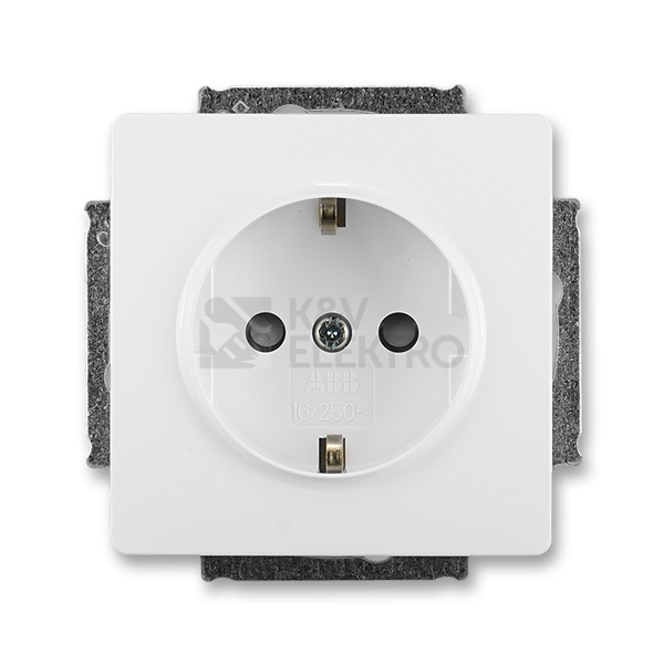 Obrázek produktu  ABB Swing zásuvka s ochr. kontakty (podle DIN - SCHUKO) jasně bílá 5518G-A03459 B1 0