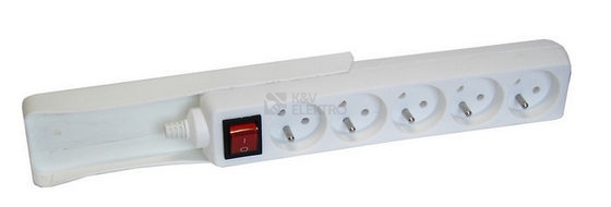 Obrázek produktu Držák prodlužovacího kabelu 5-6 zásuvek PX02 bílá 1