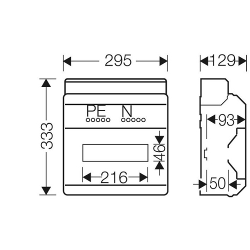 Rozvodnice nástěnná Hensel KV 1512 12M IP54