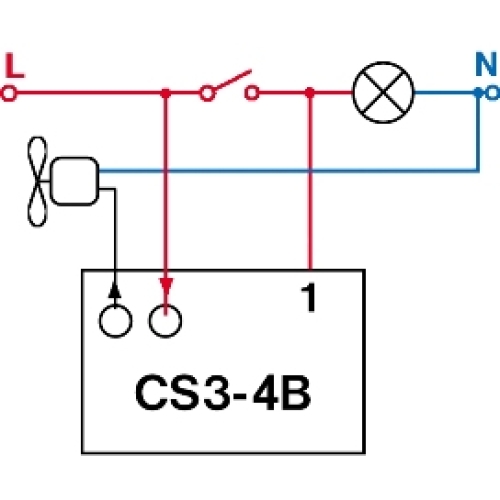 Časové relé pod vypínač ELEKTROBOCK CS3-4B