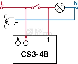 Obrázek produktu Časové relé pod vypínač ELEKTROBOCK CS3-4B 1