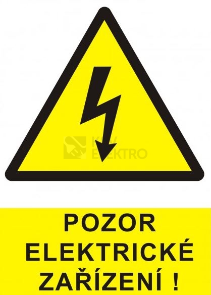 Obrázek produktu  Výstražná značka Pozor elektrické zařízení STRO.M 0101 A6 samolepící folie 0
