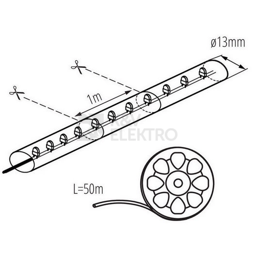 Obrázek produktu LED světelný řetěz Kanlux GIVRO LED-Y žlutá 08634 2