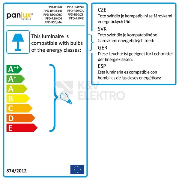 Obrázek produktu  Podhledové svítidlo Panlux PPD-R50/B bílá 2
