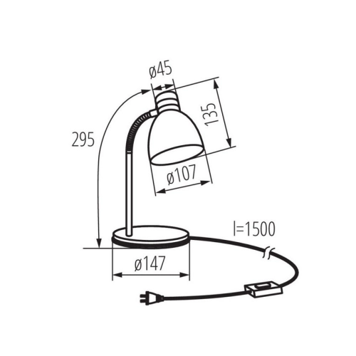 Stolní lampa Kanlux ZARA HR-40-SR E14 stříbrná 07560 (obrázek 4)