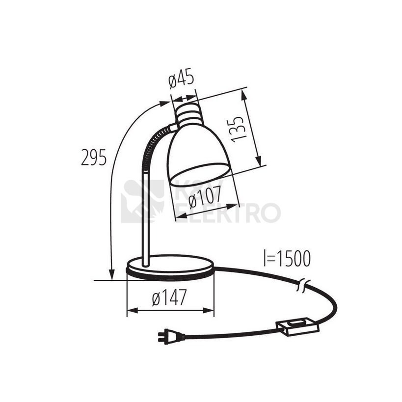 Obrázek produktu Stolní lampa Kanlux ZARA HR-40-SR E14 stříbrná 07560 4