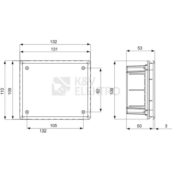 Obrázek produktu Elektroinstalační krabice IBOCO 04812 118x82x50mm rozvodná pod omítku 1