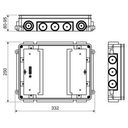 Krabice univerzální podlahová Kopos KUP 80 FB černá