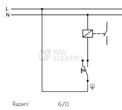 Obrázek produktu ABB Element,Time tlačítko č.6/0 IP44 bílá 3558E-A86940 03 1