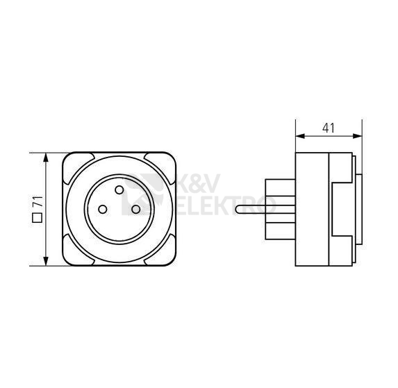 Obrázek produktu Spínací zásuvka/spínací hodiny Theben TIMER 26 260832 1