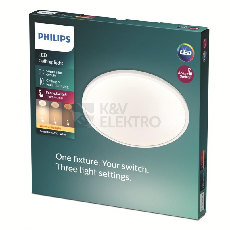 Obrázek produktu Philips CL550 LED stropní svítidlo Clear 15W 2700K SceneSwitch 8718699681012 2