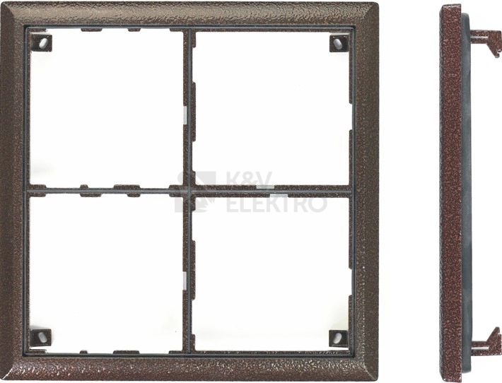 Obrázek produktu Montážní rámeček TESLA KARAT 4moduly 4FF 127 14.1 (antika měděná) 0