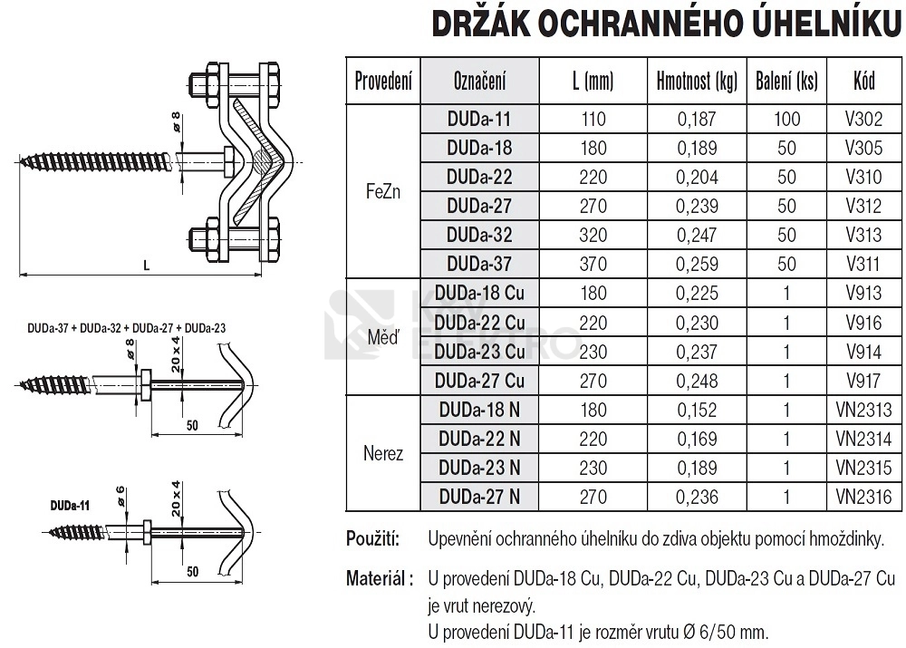 Obrázek produktu DRZAK DUDA-18 N 1