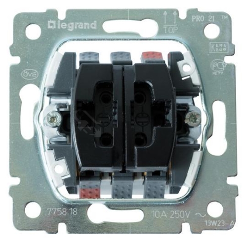 Legrand Galea Life tlačítko přepínací dvojité 775818