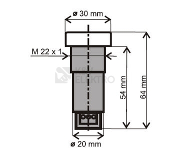 Obrázek produktu Kontrolka zelená ELECO EIS-96 G 230VAC 1