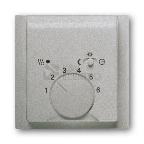ABB Impuls kryt termostatu prostorového s otočným ovládáním saténová stříbrná 1710-0-3747 (2CKA001710A3747)