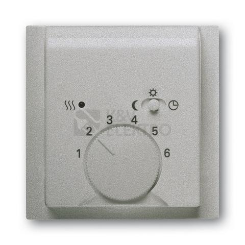 Obrázek produktu ABB Impuls kryt termostatu prostorového s otočným ovládáním saténová stříbrná 1710-0-3747 (2CKA001710A3747) 0
