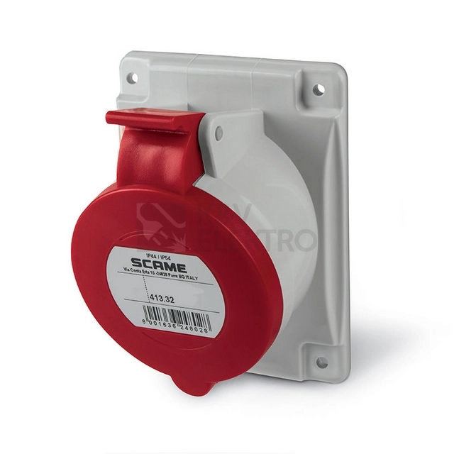 Obrázek produktu Zásuvka vestavná SCAME OPTIMA 4P 32A 400V IP44 413.3266 0