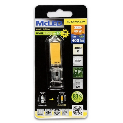 LED žárovka G9 McLED 4W (40W) teplá bílá (3000K) ML-326.004.92.0 (obrázek 9)