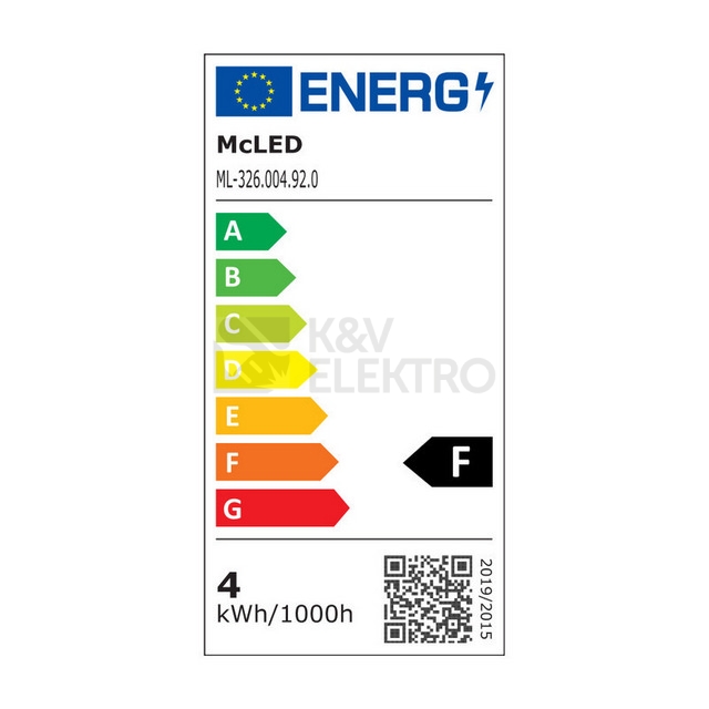 Obrázek produktu  LED žárovka G9 McLED 4W (40W) teplá bílá (3000K) ML-326.004.92.0 6