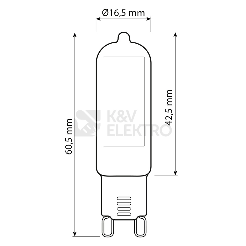 Obrázek produktu LED žárovka G9 McLED 4W (40W) teplá bílá (3000K) ML-326.004.92.0 6