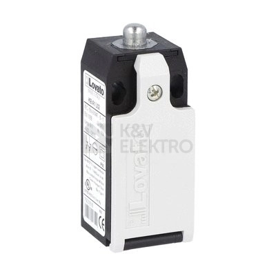 Obrázek produktu Koncový spínač LOVATO 1NO+1NC M20 čep s kulatým vrcholem plastové tělo KBA1S11 0