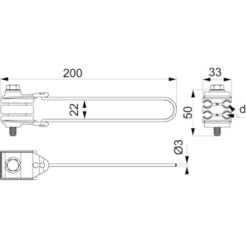 Kotevní svorka nadzemního vedení Ensto SO158.1 4×16-35mm2